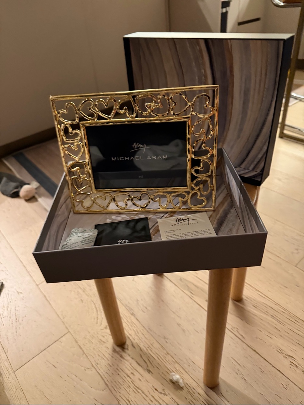 Michael Aram Gold Heart Filigree Frame - Gold Tone